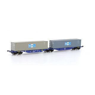 Hobbytrain H70501 Containertragwagen Typ Sggmrs 90 - Spur TT