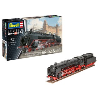 Revell 02171 Schnellzuglokomotive BR 02 & Tender 22T30 Mastab 1:87