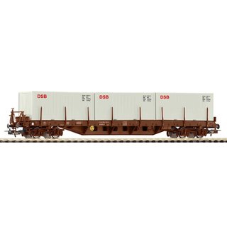 Piko 24527 Spur H0 Containerwagen Rs DSB, Ep. IV mit 3x 20 Containern DSB