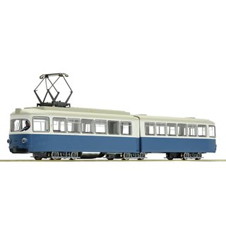 ROCO 52582 Spur H0 Strassenbahn 6 achsig blau/weis Ep. III - IV DC