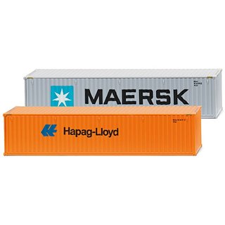Wiking 001813 Zubehrpackung - 40`Container (NG) Maerks&Hapag Lloyd Mastab  1:87