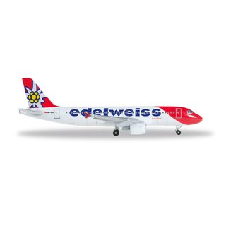 Herpa 528986 Airbus A320 Edelweiss Air  Massstab 1:500
