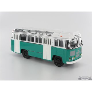 Soviet Autobus SAB020006 PAZ 672M, weiss/grn, Panoramabus, o. Vitrine Massstab 1:43