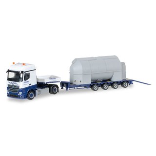 *Herpa 924993  Mercedes-Benz Actros11 Tieflade-Sattelzug, Wasel  Mastab 1:87