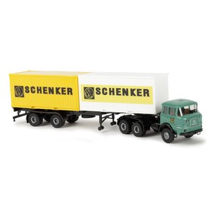 Brekina 84124 Krupp SF 380 2x20ft-Container Schenker Mastab: 1:87