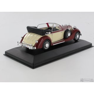 WhiteBox WB258 Horch 853A Cabriolet, dunkelrot/beige, 1938 Mastab 1:43