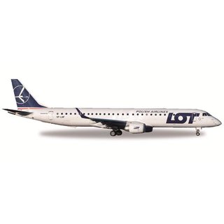 Herpa 530576 Embraer E195 LOT Polish Airlines  Mastab 1:500
