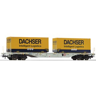 Roco 76921 Spur H0 Containertragwagen Dachser AAE Ep. VI DC