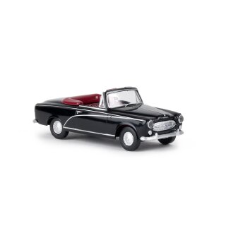 Brekina 29158 Peugeot 403 Cabrio, deLuxe schwarz Maßstab: 1:87