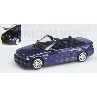 Minichamps 431020031 BMW M3 Cabrio, blau (2001) Massstab: 1:43