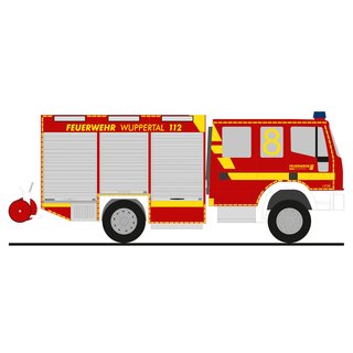 Rietze 68128 Magirus LF20 Eurofire Feuerwehr Wuppertal Mastab: 1:87