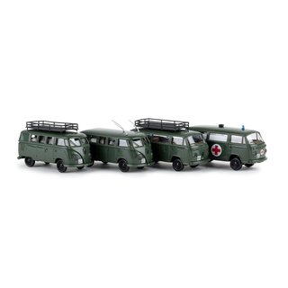 Brekina 99289 Set, Schweizer Militr mit 2 VW T1b und 2 VW T2 (CH) Mastab: 1:87