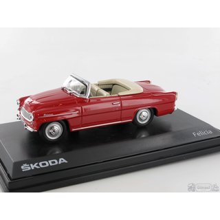 ABREX/HDV 143ABS703BB Skoda Felicia Roadster 1963, dunkelrot Massstab: 1:43