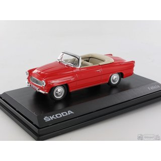 ABREX/HDV 143ABS703BK Skoda Felicia Roadster 1963, rot Massstab: 1:43