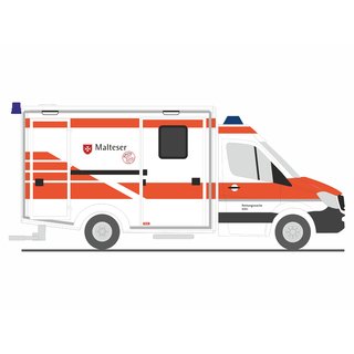 Rietze 61732 Wietmarscher Ambulanzf. RTW Facelift Malteser Kln Mastab: 1:87