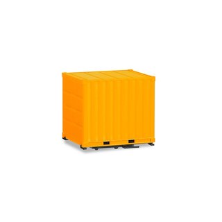 Herpa 053594-002 Aufbau 10ft. Container incl. Grundplatte 2St, gelb  Mastab 1:87
