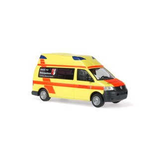 RIETZE 51802 VW T5 Ambulanz Mobile Hornis Silver Massstab: H0