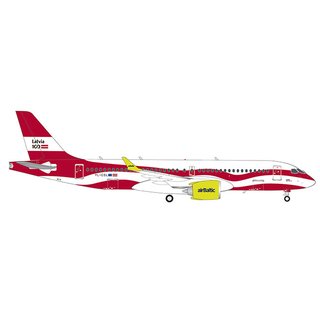 Herpa 559690 Airbus A220-300 airBaltic Latvia 100  Mastab 1:200