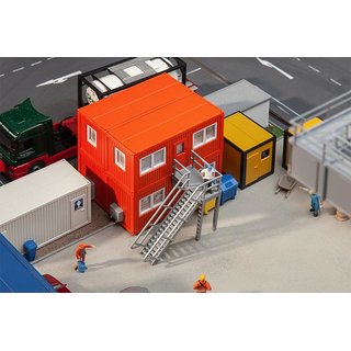 Faller 130135 4 Baucontainer, orange  Mastab H0
