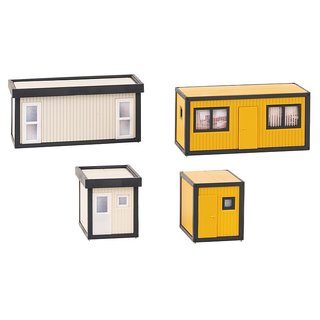 Faller 130136 4 Baucontainer, gelb-schwarz