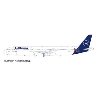 Herpa 612432 Airbus A321 Lufthansa, Die Maus  Mastab 1:200