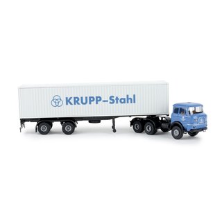 Brekina 84130 Krupp SF 380 Container-Sattelzug, Krupp Stahl Mastab: 1:87