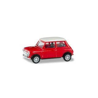 Herpa 420471 Mini Cooper geschlossen mit Zusatzscheinwerfern, rot  Mastab 1:87