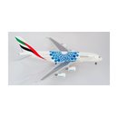 Herpa 570800 Airbus A380 Emirates, Expo 2020 blue...