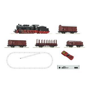 Roco 51318 Digitalset: Dampflokomotive BR 057 mit Gterzug, DB, Epoche IV  (Z21) Spur H0
