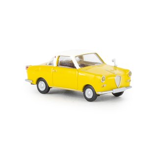 Brekina 27853 Goggomobil Coupe, gelb, weiss Mastab: 1:87
