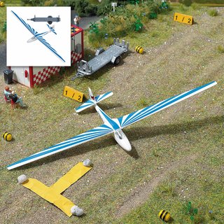 Busch 1155 Segelflugzeug, blau Spur H0