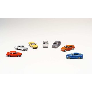 *Herpa 076760 Set mit 7 Modellen, Generationen der BMW 3er Reihe  Mastab 1:87