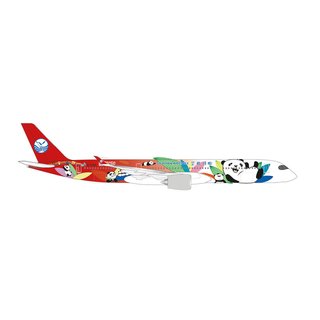 Herpa 534499 Airbus A350-900 Sichuan Airlines, Panda Route  Mastab 1:500