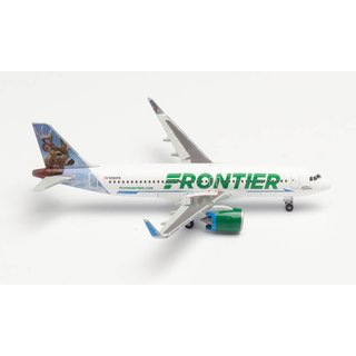 Herpa 534833 Airbus A320neo Frontier Airlines, Wilbur the Whitetail  Mastab 1:500