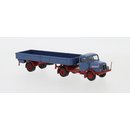 Brekina 71400 IFA S 4000-1, Pritschen-Sattelzug, blau...