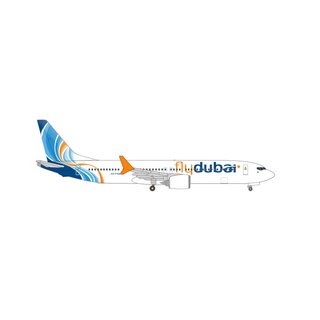 Herpa 535076 Boeing B737 Max 9, Fly Dubai  Mastab 1:500