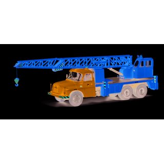 Schuco 450285100 Tatra T148 Kranwagen, blau/gelb  Mastab 1:43