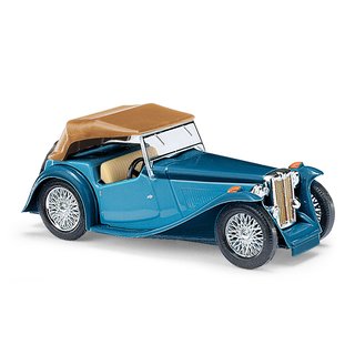 *Busch 45916 MG Midget TC Cabrio, zweifarbig, blau, 1968  Mastab 1:87