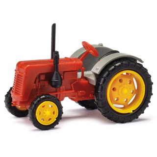 Busch 211006711 Traktor Famulus Rot/Grau, gelbe Felgen  Mastab 1:160