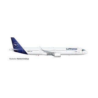 Herpa 534376-001 Airbus A321neo, Lufthansa D-AIEF  Mastab 1:500
