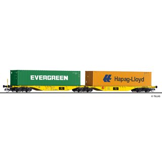 Tillig 18069 Containertragwagen Sggmrs, Clip Intermodal, Ep.VI  Spur TT