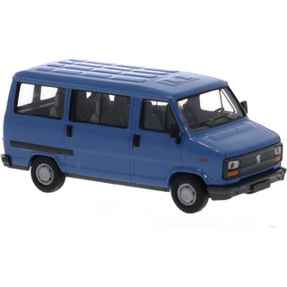 Brekina 34905 Peugeot J5 Bus, blau, 1982 Mastab: 1:87