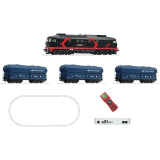 Roco 51342 z21 start Digitalset: Diesellokomotive BR 232 mit Gterzug der PKP, Ep. VI  Spur H0