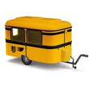 WIKING 009236 Wohnwagen TaB - gelb/schwarz, Anhänger Modell 1:87