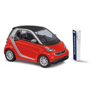 Busch 46226 Smart Fortwo Coupe electric drive, rot, 2012  Mastab 1:87
