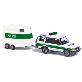 Busch 51936 Land Rover Discovery, Polizei mit Pferdeanhnger, 1998  Mastab 1:87