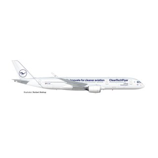Herpa 536653 Airbus A350-900 Lufthansa CleanTechFlyer  Mastab 1:500