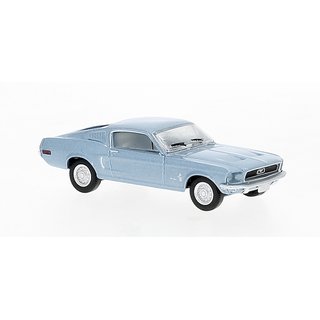 Brekina 19603 Ford Mustang Fastback, hellblau metallic, 1968 Mastab: 1:87