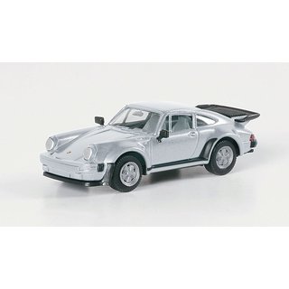 Herpa 030601-003 Porsche 911 Turbo silbermetallic  Mastab 1:87
