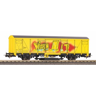 Piko 54309 Spur  H0 Schienenreinigungswagen gelb mit Graffiti, SBB, Ep.V